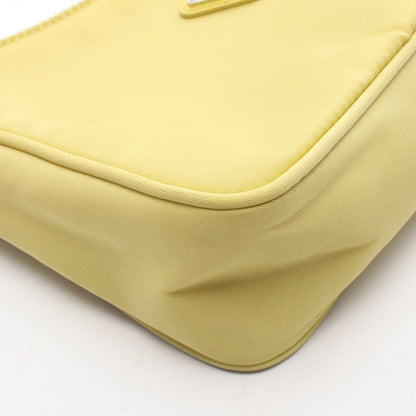 Prada Handbag Re Edition Mini Bag Yellow Nylon — view 6