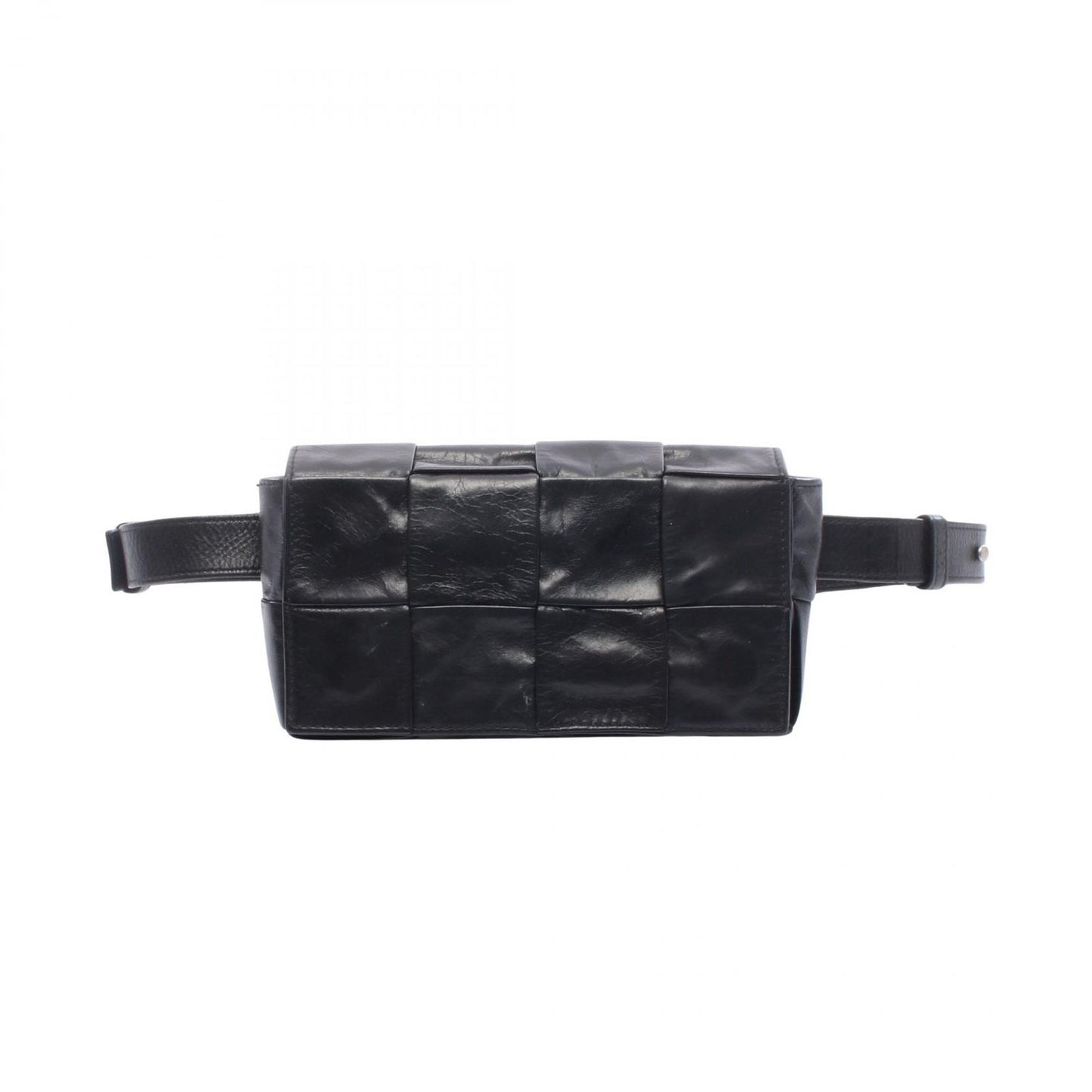 Bottega Veneta Waist Bag Cassette Maxi Intrecciato Black Leather