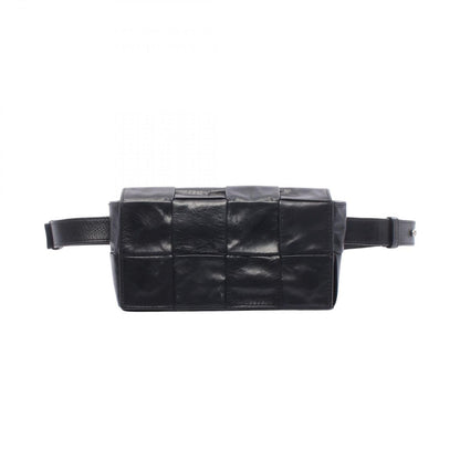 Bottega Veneta Waist Bag Cassette Maxi Intrecciato Black Leather
