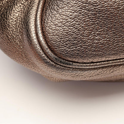 Loewe Shoulder Bag Anagram Metallic Maia 2-Way Champagne Gold Leather — view 6