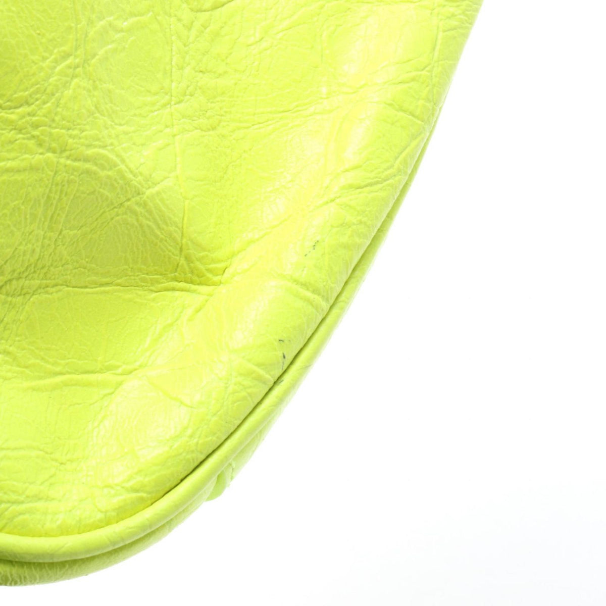 Balenciaga le Cagole Mini BB le Mini 2-Way Neon Yellow Leather Handbag — view 6
