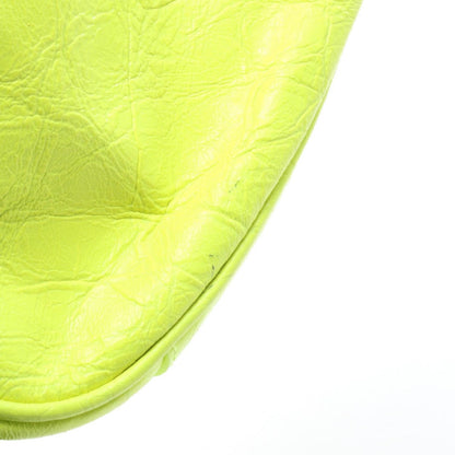 Balenciaga le Cagole Mini BB le Mini 2-Way Neon Yellow Leather Handbag — view 6