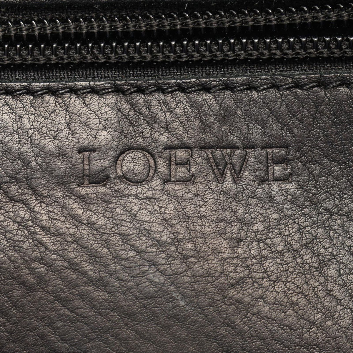 Loewe Shoulder Bag Anagram Black Suede Leather — view 4