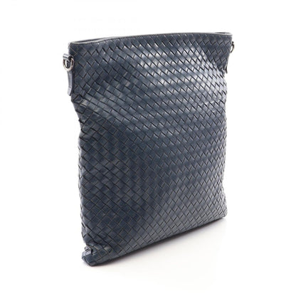 Bottega Veneta Shoulder Bag Intrecciato Navy Leather — view 2
