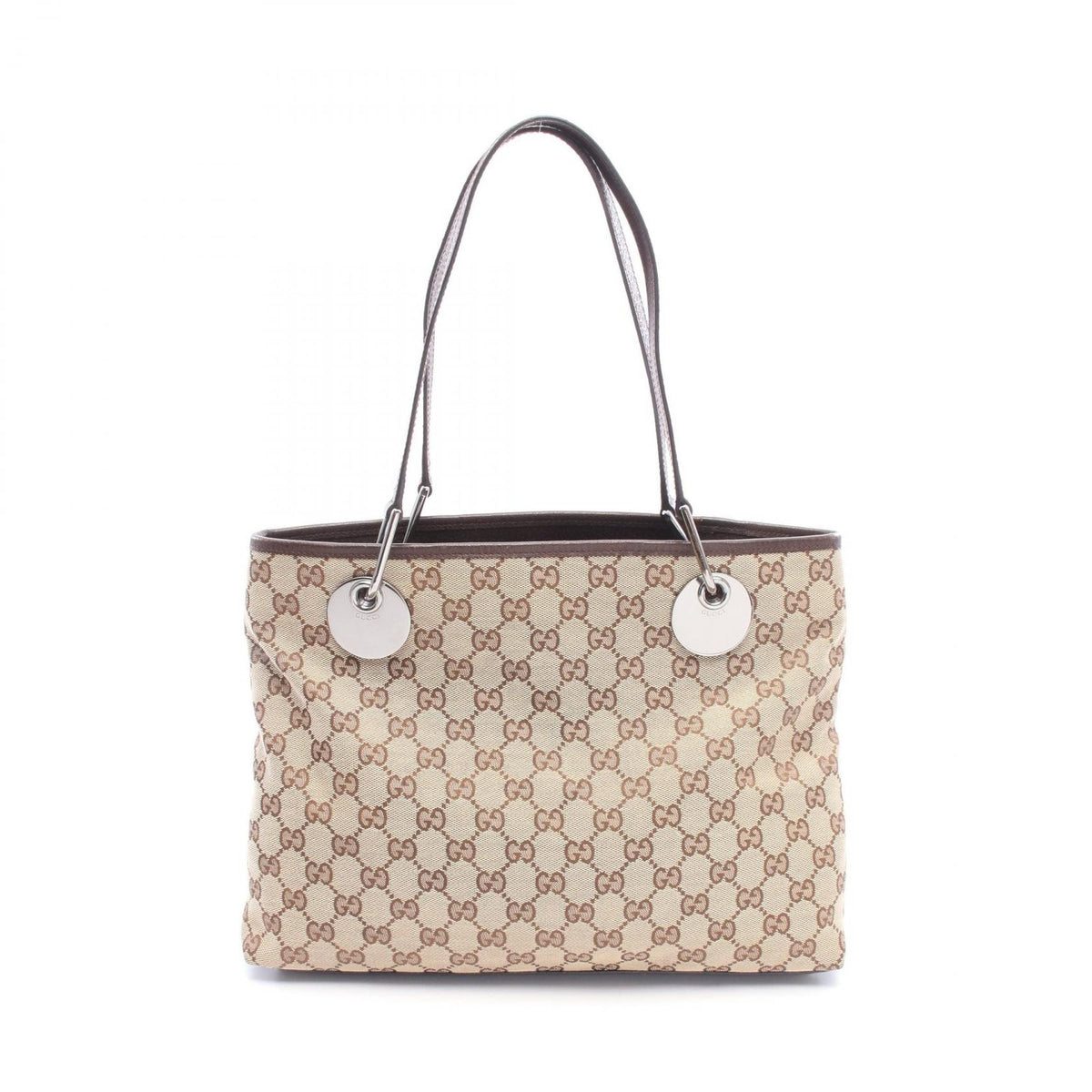 Gucci Tote Bag GG Canvas Beige Brown