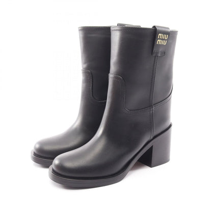 Miu Miu Boots Logo Leather