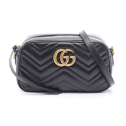 Gucci Shoulder Bag GG Marmont Black Leather Small