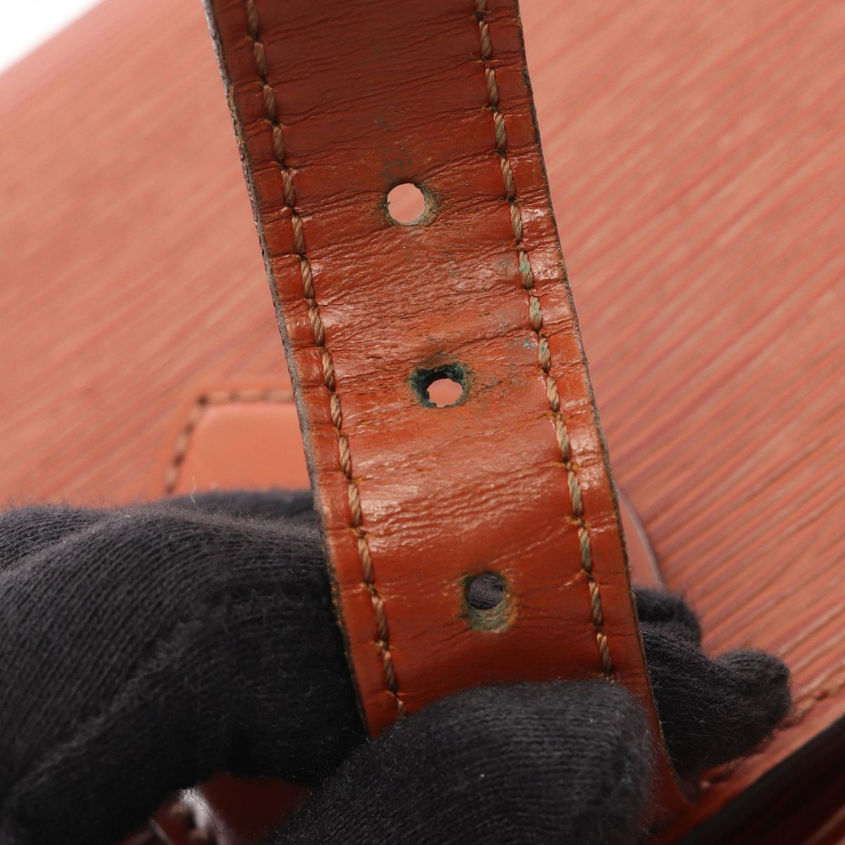 Louis Vuitton Shoulder Bag Cartouchiere Epi Kenya Brown Leather — view 8