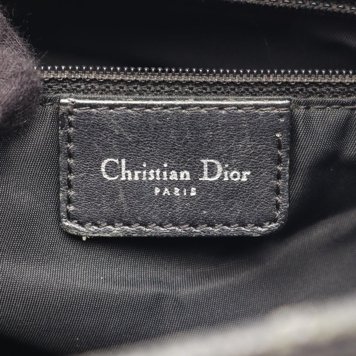 Dior Tote Bag Trotter Canvas Leather Black — view 4