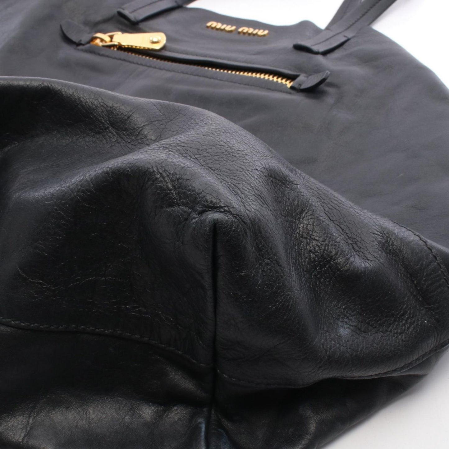 Miu Miu Tote Bag Black Leather — view 6