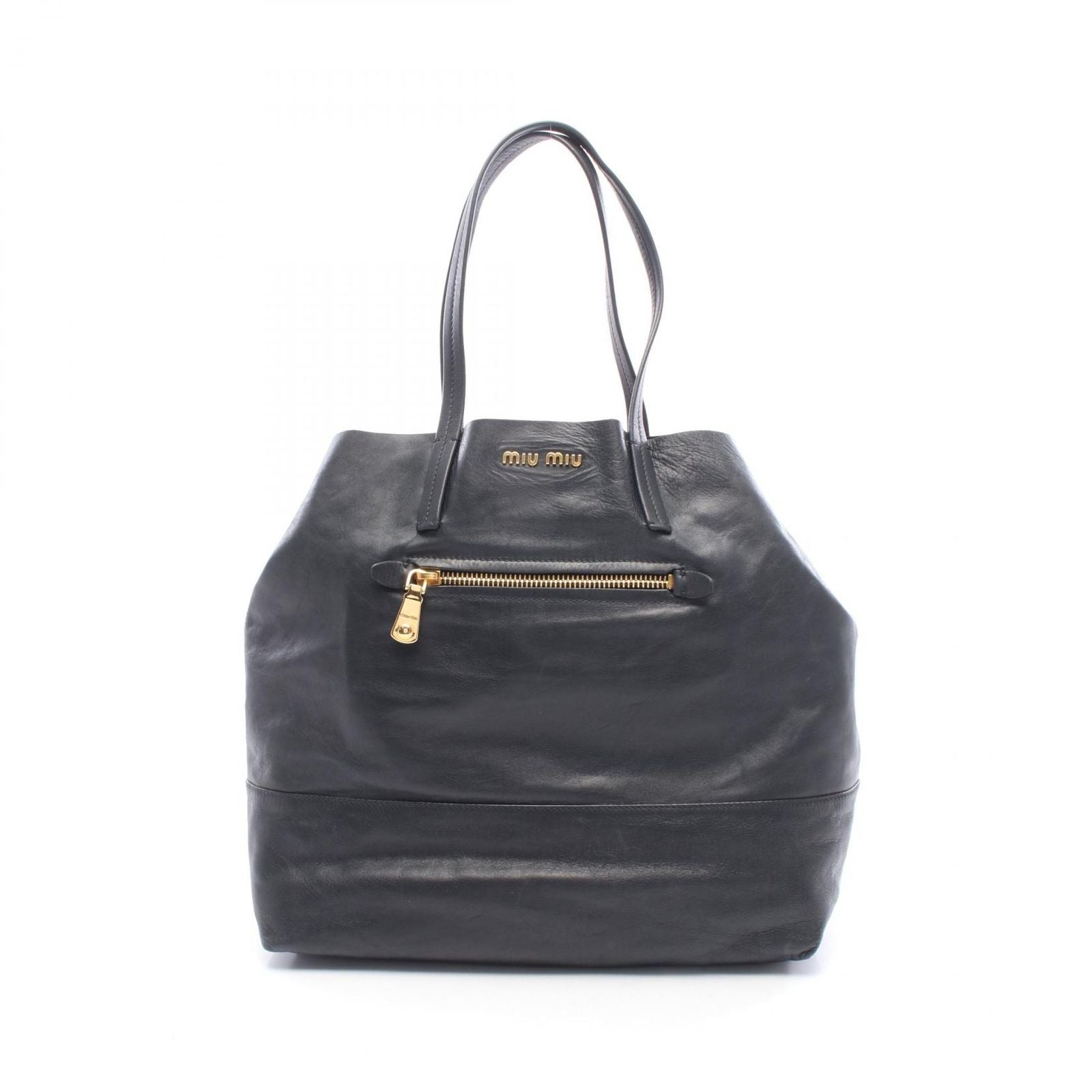 Miu Miu Tote Bag Black Leather