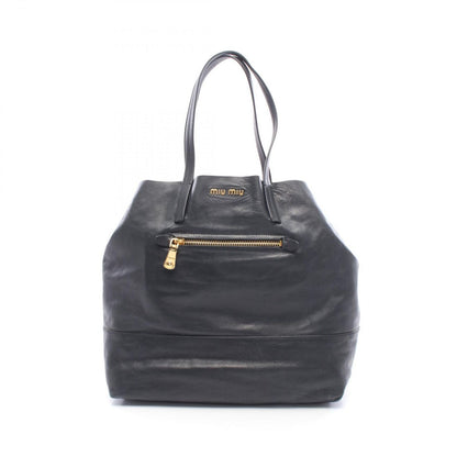 Miu Miu Tote Bag Black Leather