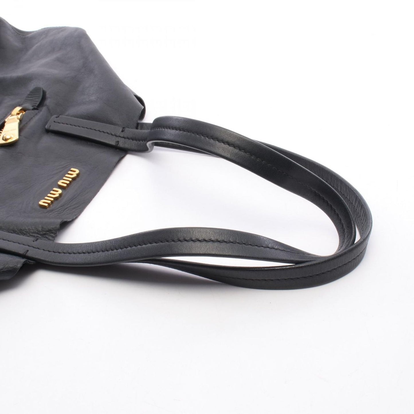 Miu Miu Tote Bag Black Leather — view 7