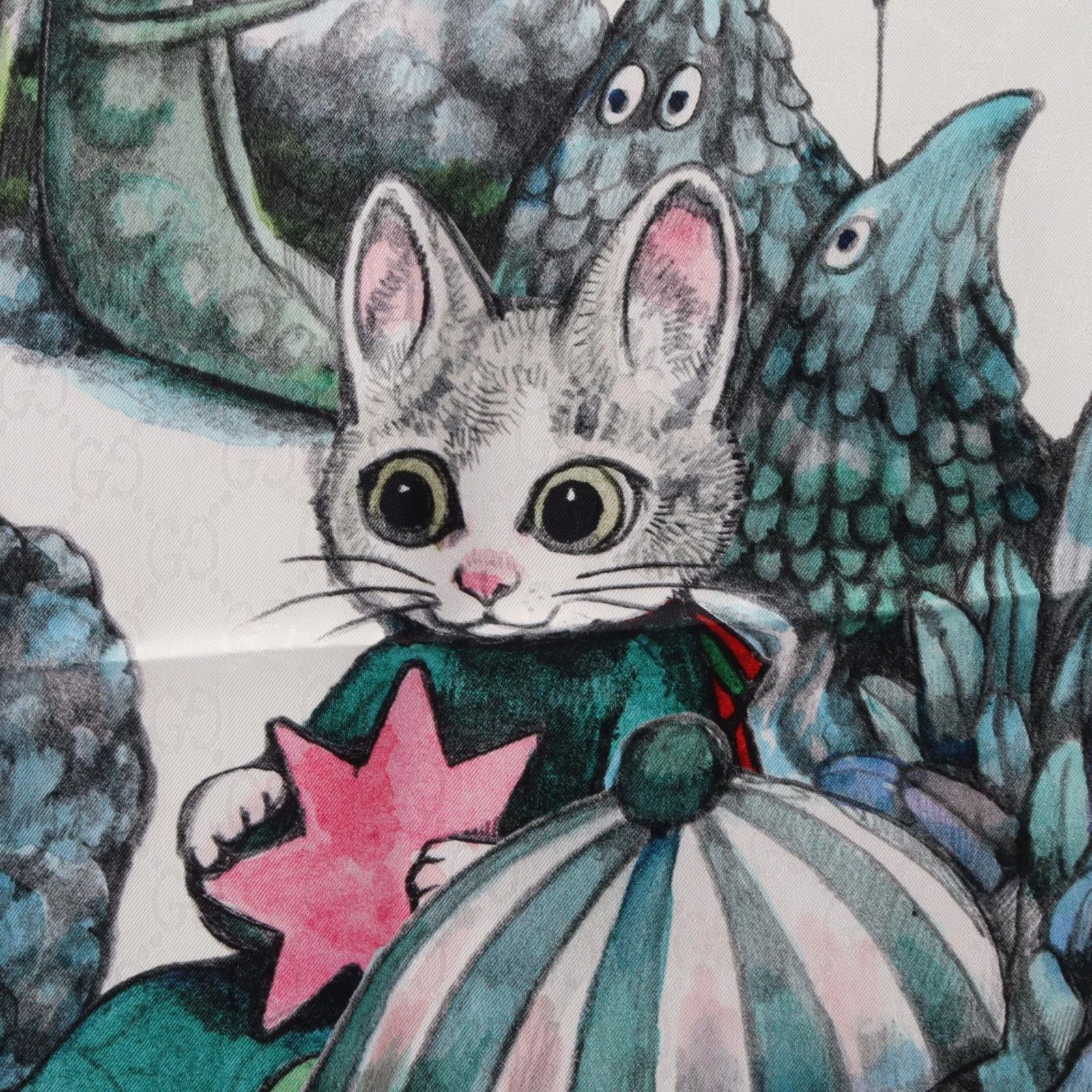 Gucci Scarf Yuko Higuchi GG Pattern Silk — view 5