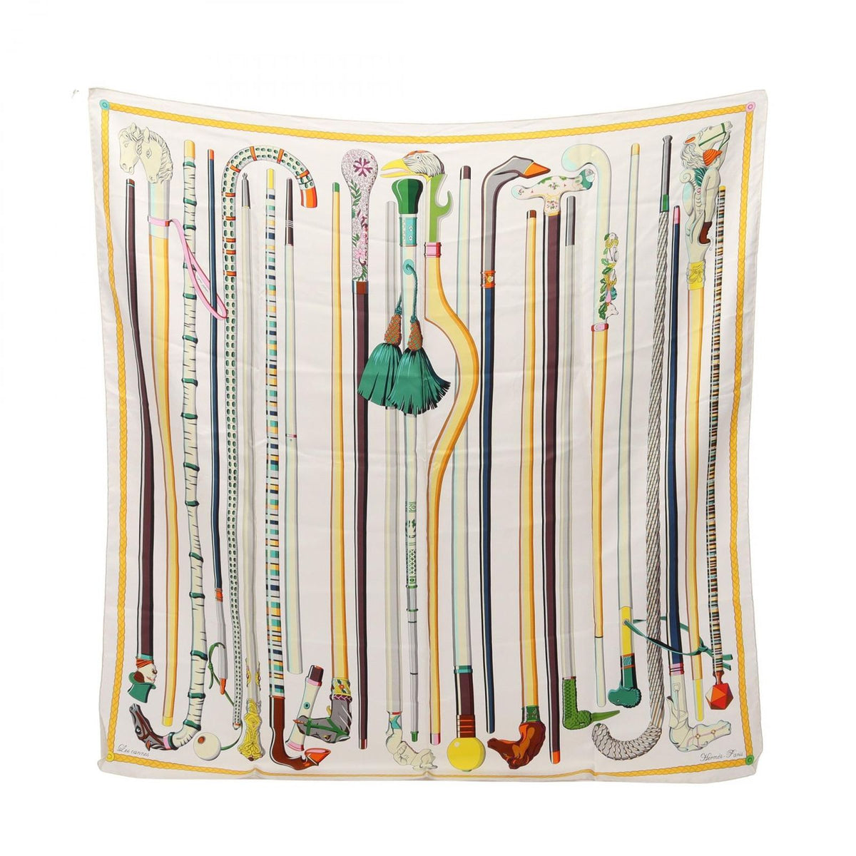 Hermes Scarf Carre 90 les Cannes Silk