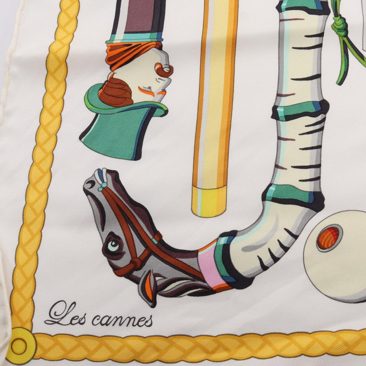 Hermes Scarf Carre 90 les Cannes Silk — view 6