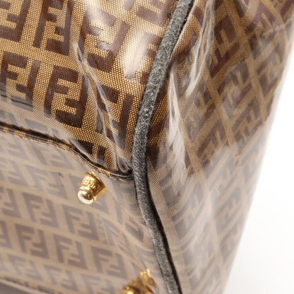 Fendi Boston Bag Zucchino Canvas Leather — view 8