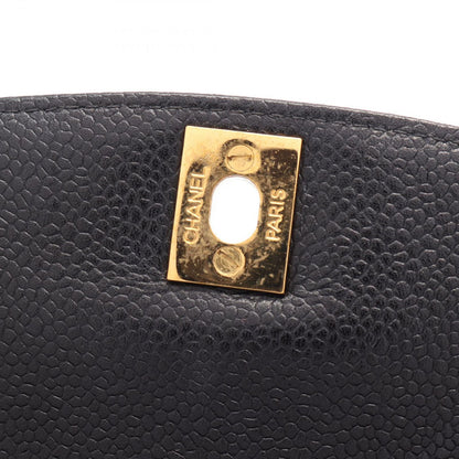 Chanel Shoulder Bag Quilted Diana Flap Black Caviar Leather Chain — view 8