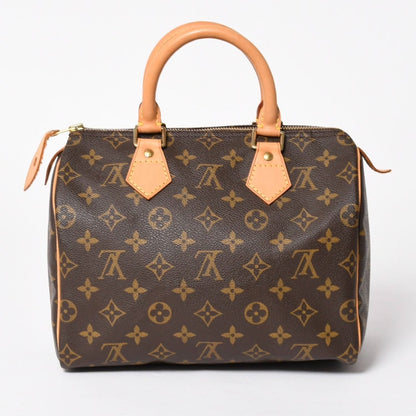Louis Vuitton Speedy 25 Handbag Monogram Vachetta Leather Brown Gold — view 2
