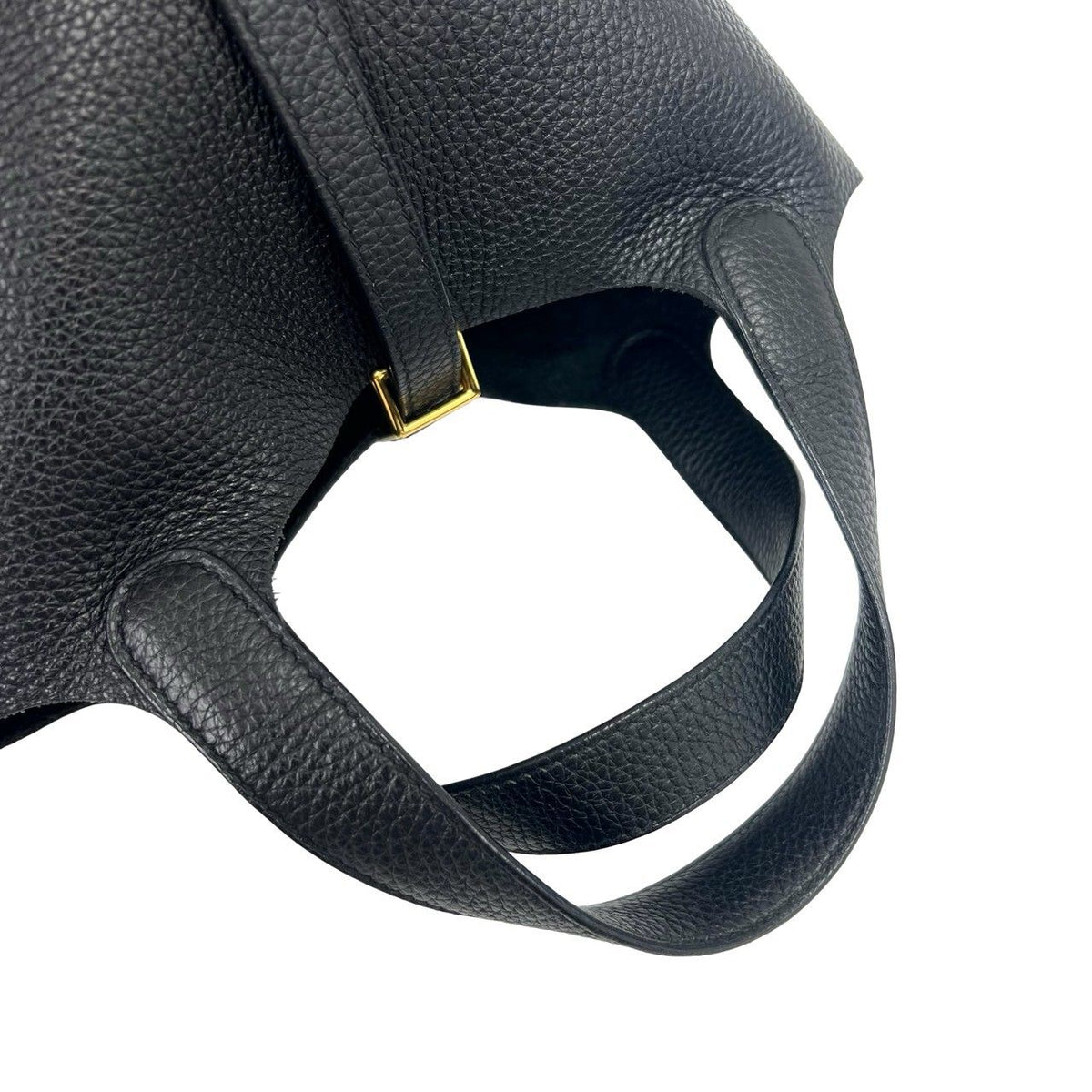 Hermes Picotin Lock PM Taurillon Clemence Leather Handle Tote Bag Black — view 4