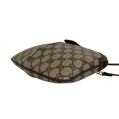 Gucci Vintage Sherry Line GG Logo Leather Shoulder Bag Crossbody Brown — view 8