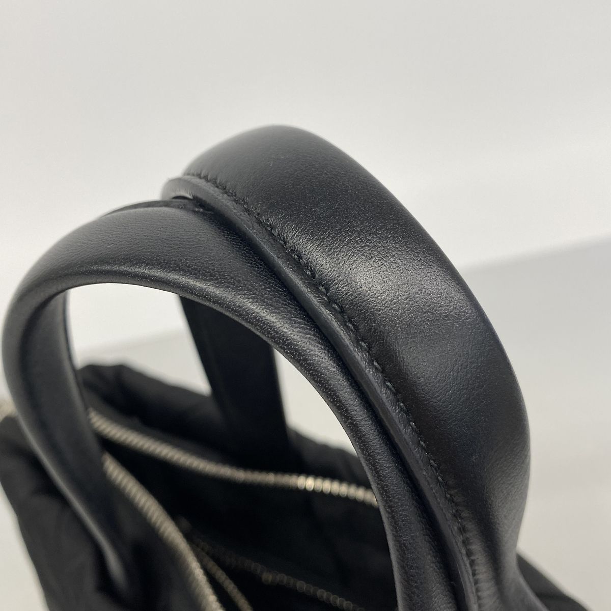 Prada Tessuto Padette Nylon Black Silver 2-Way Bag — view 6