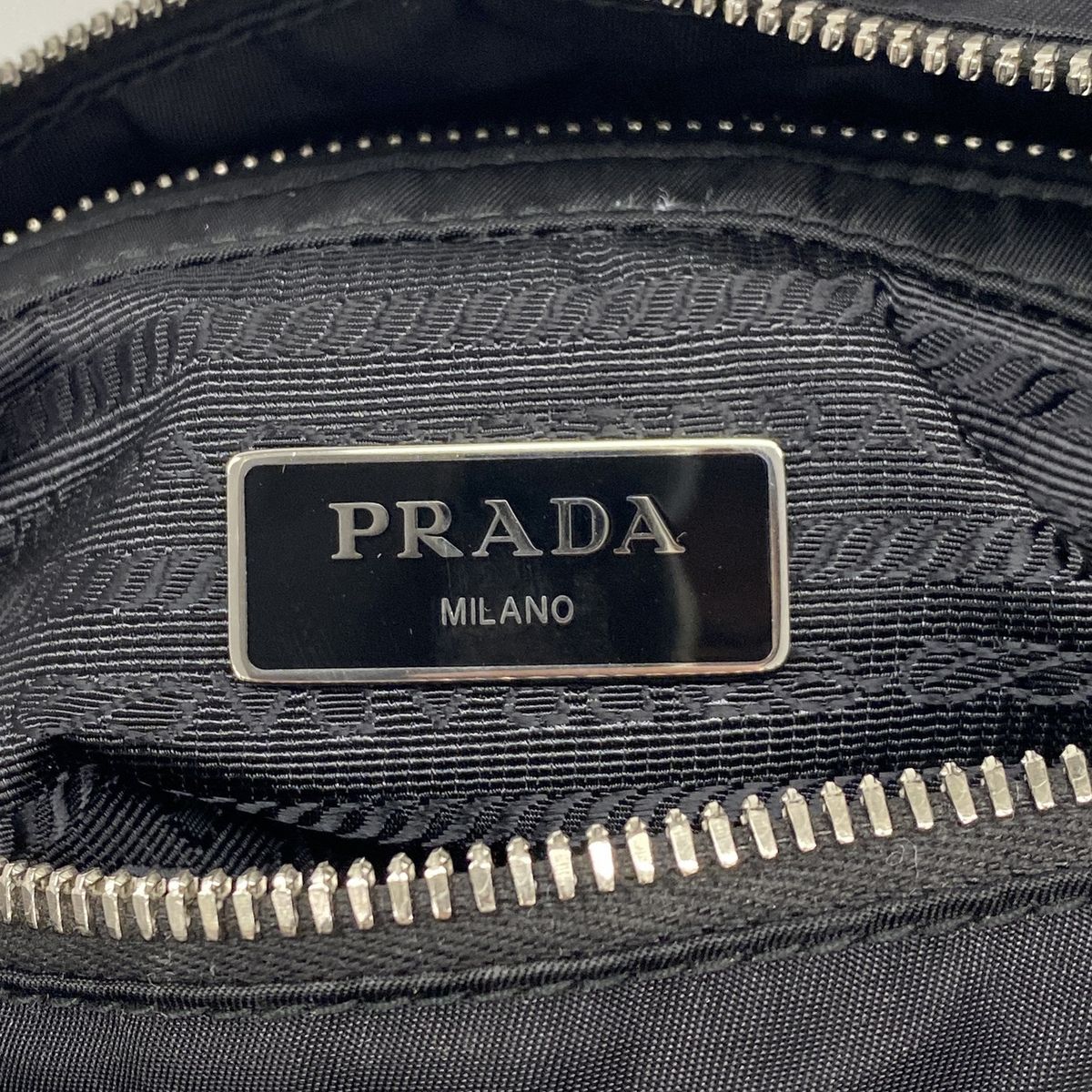 Prada Tessuto Padette Nylon Black Silver 2-Way Bag — view 5
