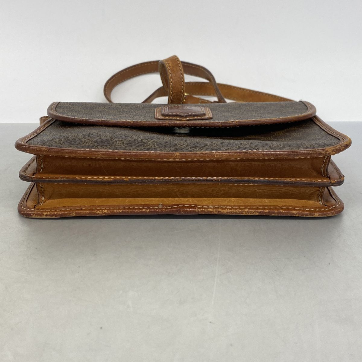 Celine Shoulder Bag Macadam Brown Gold — view 3