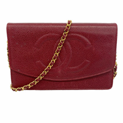 Chanel Wallet on Chain Caviar Leather Bordeaux Gold