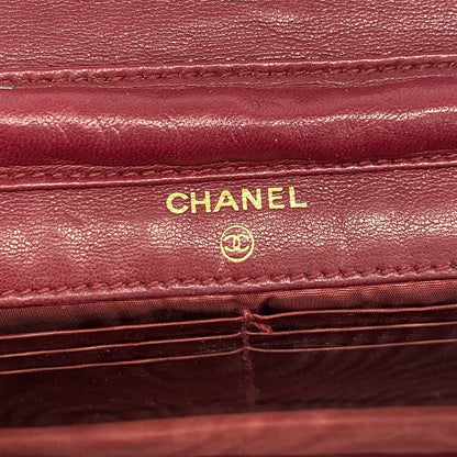 Chanel Wallet on Chain Caviar Leather Bordeaux Gold — view 5
