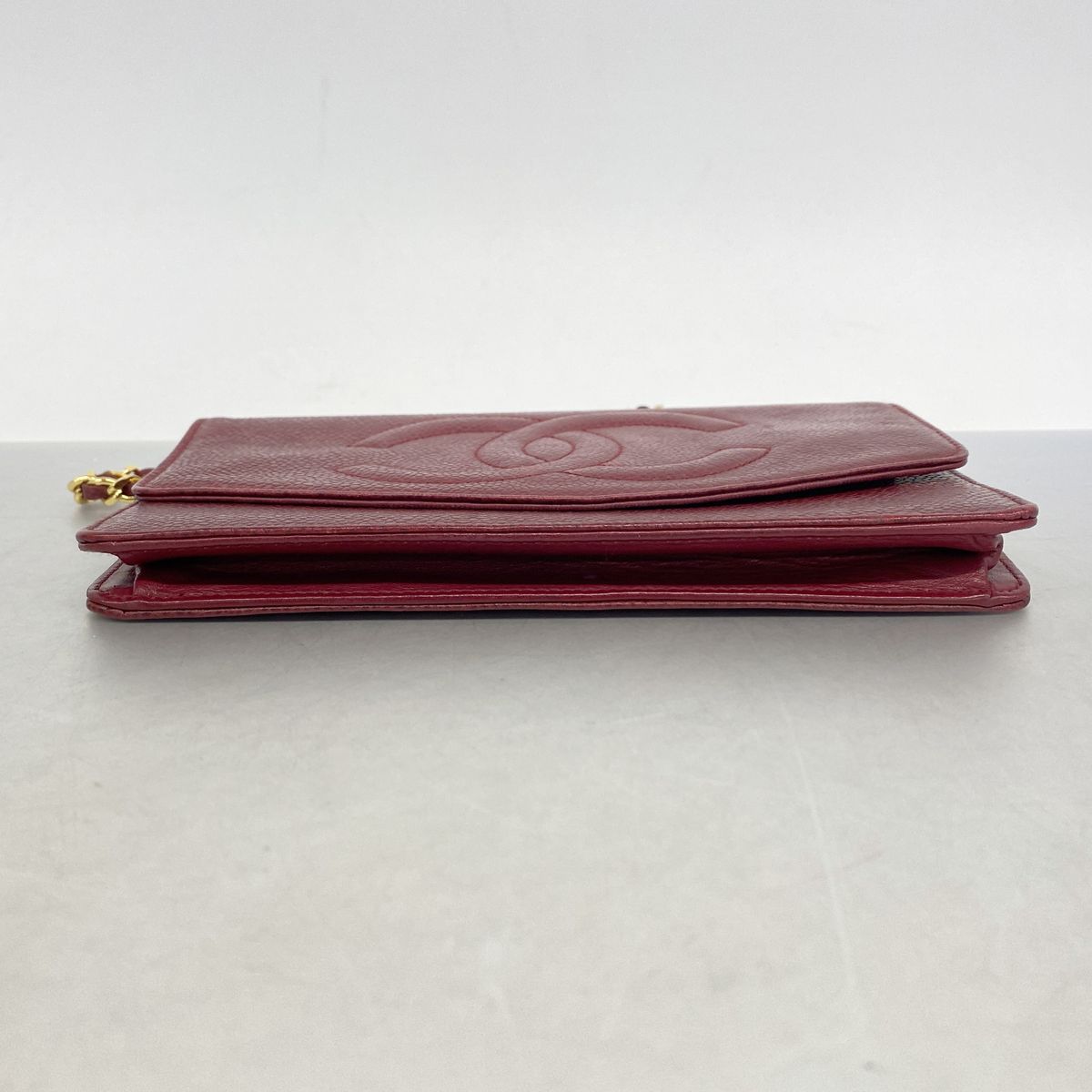 Chanel Wallet on Chain Caviar Leather Bordeaux Gold — view 3