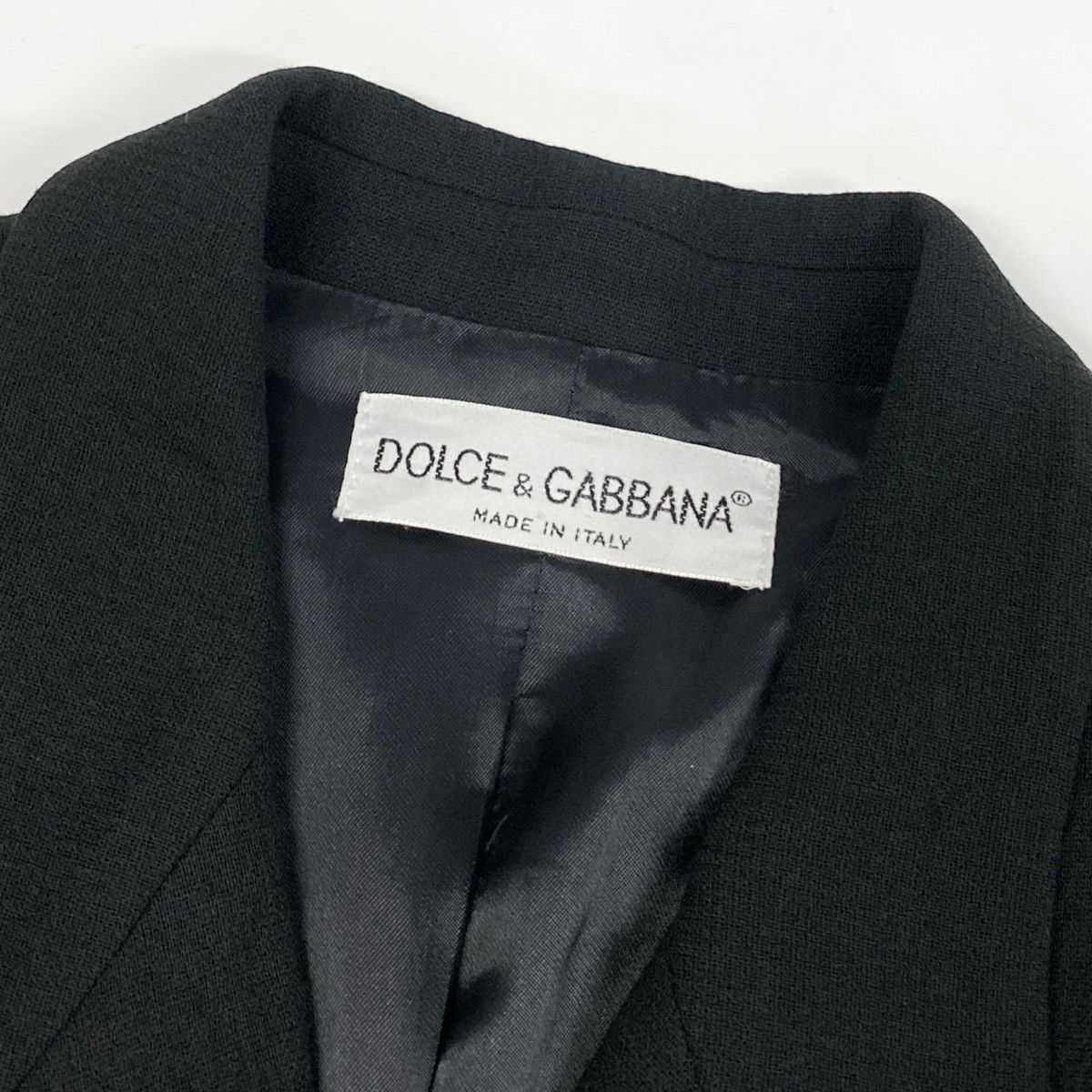 Dolce & Gabbana Eh6 & Tailored Jacket Peak Drapel Double Breasted Long 40 Black — view 8