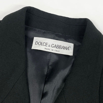 Dolce & Gabbana Eh6 & Tailored Jacket Peak Drapel Double Breasted Long 40 Black — view 8