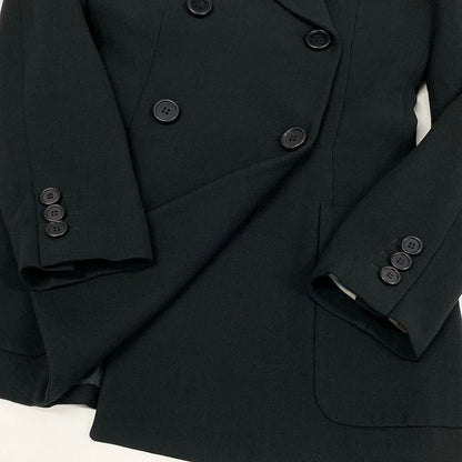 Dolce & Gabbana Eh6 & Tailored Jacket Peak Drapel Double Breasted Long 40 Black — view 6