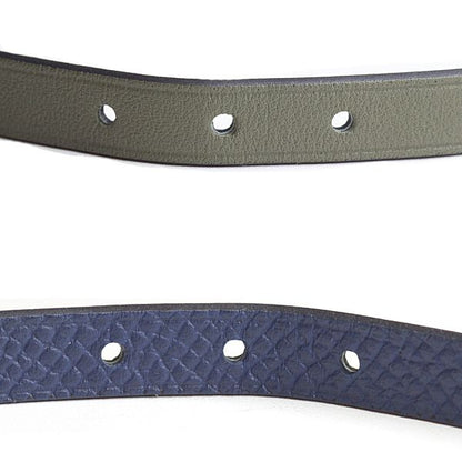 Hermes Leather Cut Epsom Vert Veronese Navy Bracelet — view 4