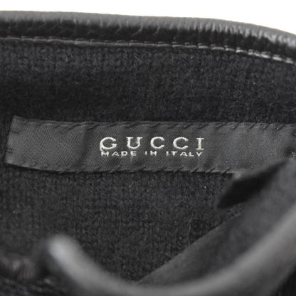 Gucci GG Leather Gloves Sheepskin Black — view 3