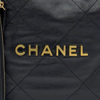 Chanel Bag Chanel 22 Medium Shoulder Black Gold Shinycalfskin — view 2