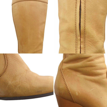 Fendi Long Boots Camel Wedge Leather 35.5 — view 8