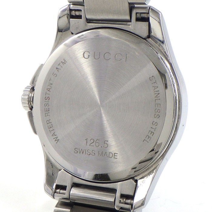 Gucci Watch Timeless 126.5 Date Diamante Silver Dial SS Quartz Analog — view 4