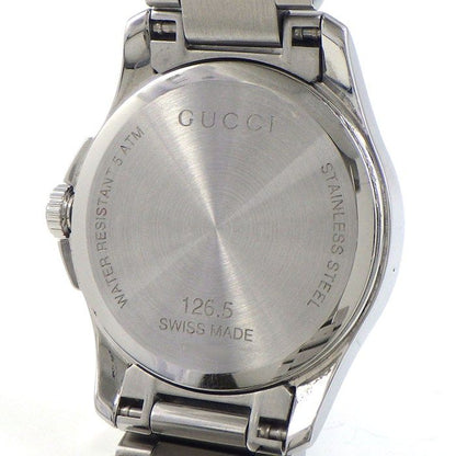 Gucci Watch Timeless 126.5 Date Diamante Silver Dial SS Quartz Analog — view 4
