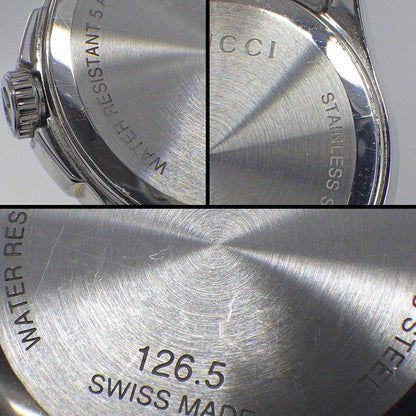 Gucci Watch Timeless 126.5 Date Diamante Silver Dial SS Quartz Analog — view 6