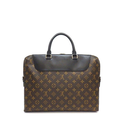 Louis Vuitton Business Bag Porte Documents Jules Monogram Macassar Leather — view 2