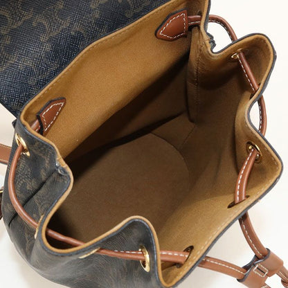 Celine Bonnie Triomphe Canvas Backpack Leather — view 3