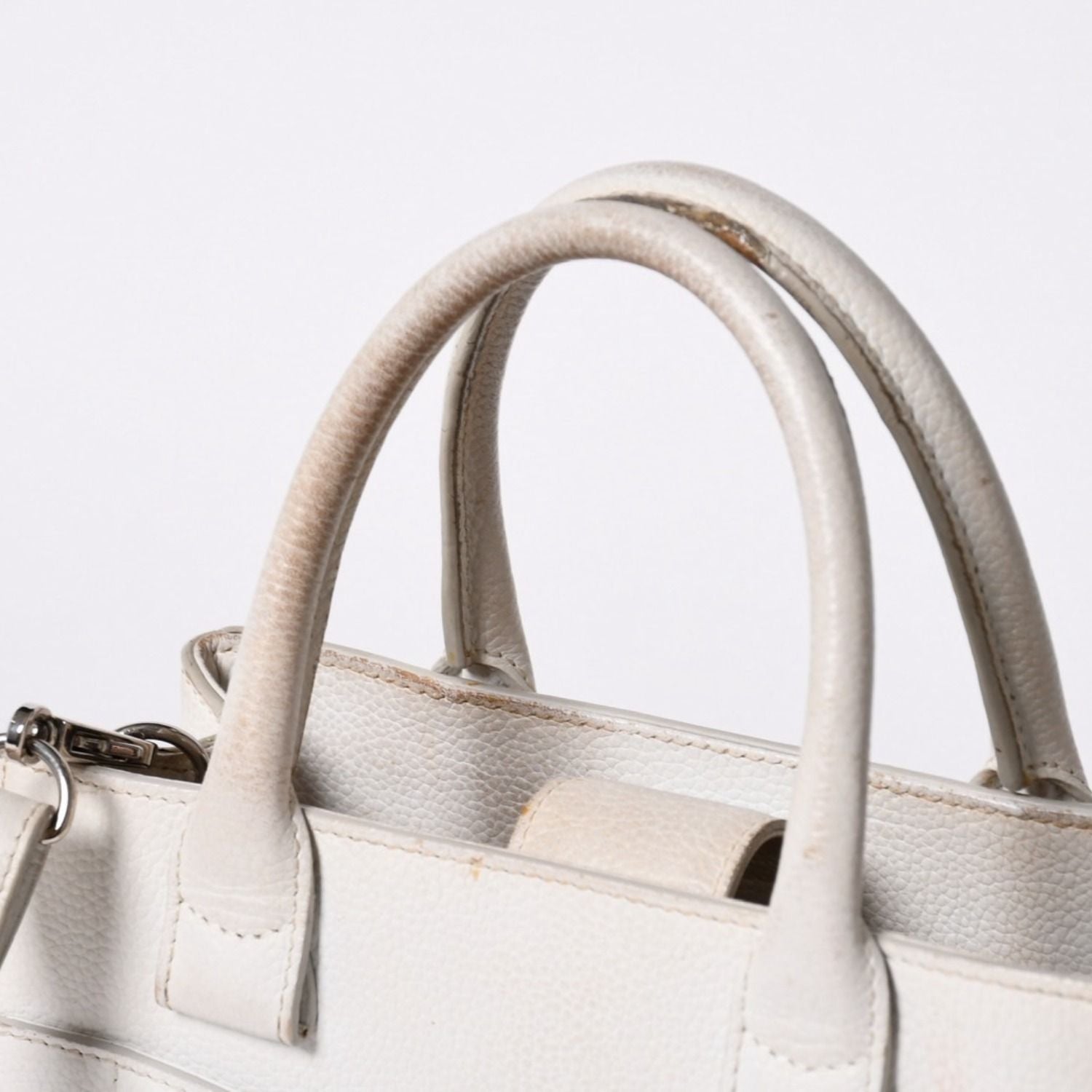 Chanel Neo Executive Tote Small Handbag 2-Way CC Logo Caviar Leather Silver — view 6