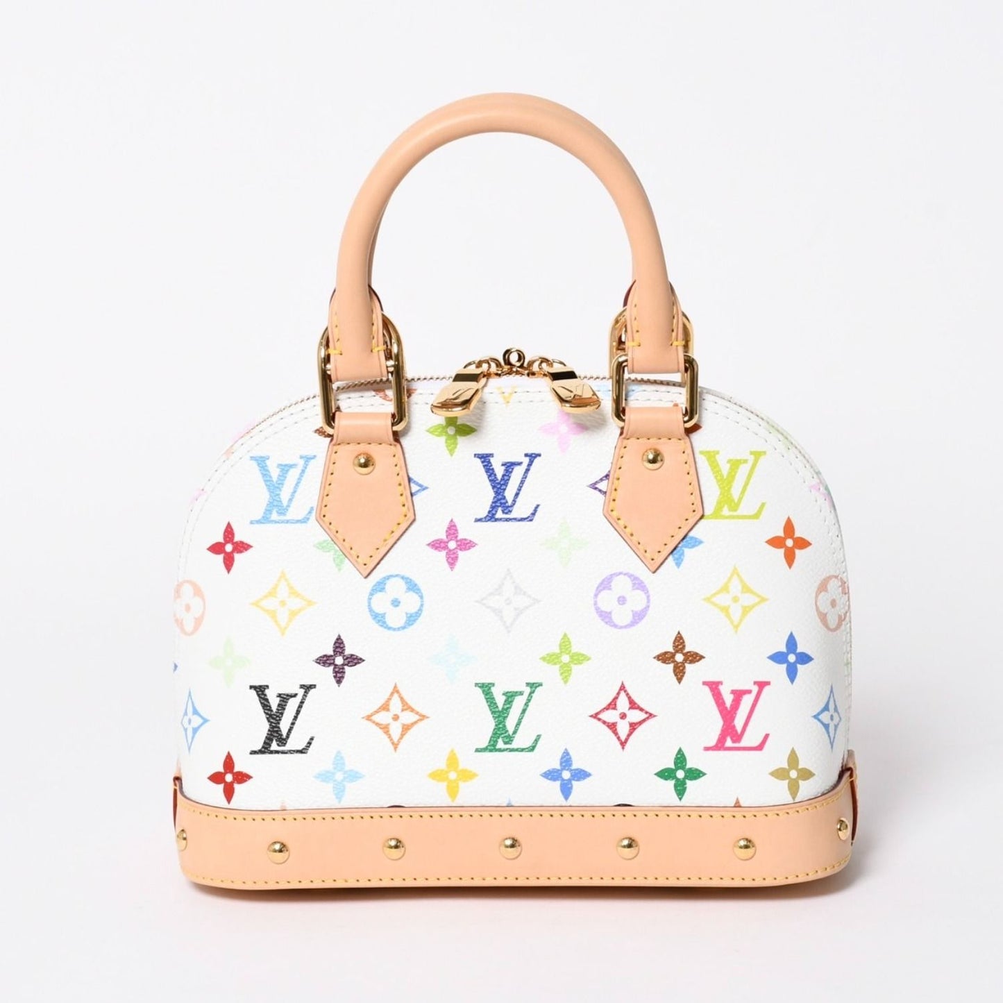 Louis Vuitton Takashi Murakami Alma BB Handbag Monogram Multicolor White — view 2