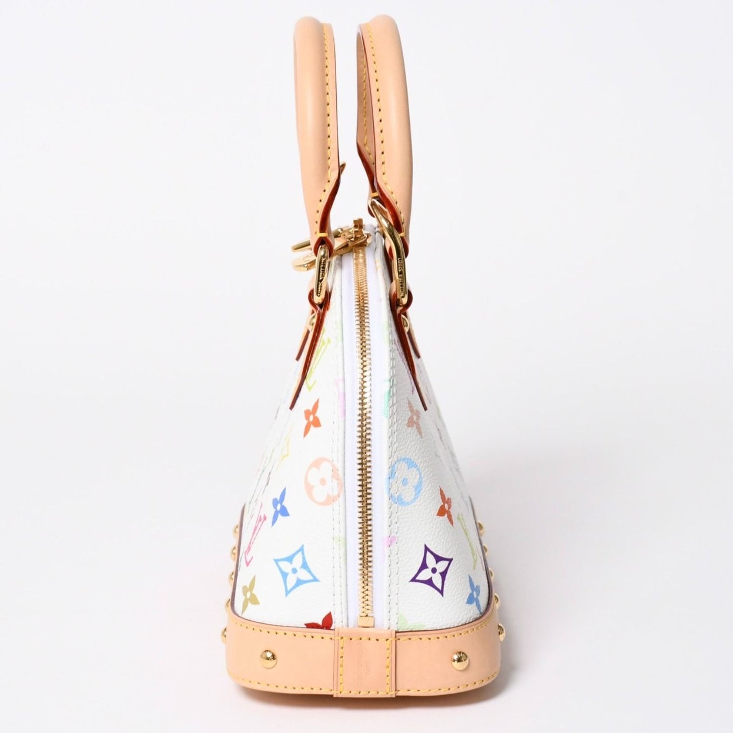 Louis Vuitton Takashi Murakami Alma BB Handbag Monogram Multicolor White — view 5