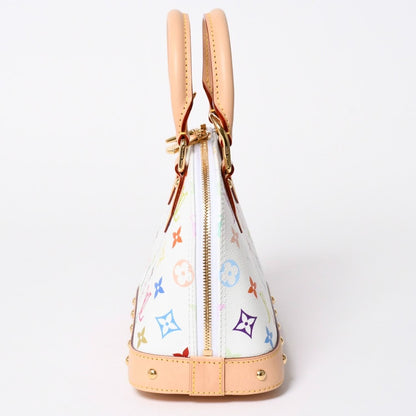 Louis Vuitton Takashi Murakami Alma BB Handbag Monogram Multicolor White — view 5