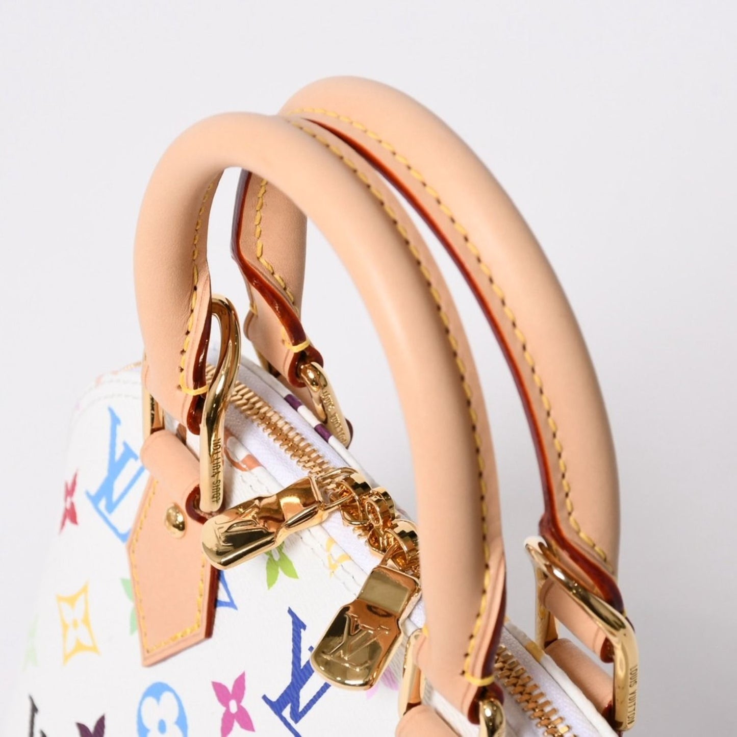 Louis Vuitton Takashi Murakami Alma BB Handbag Monogram Multicolor White — view 7