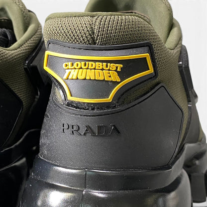Prada Clouddust Thunder Mesh Sneakers Volume Sole Khaki Black 37.5 — view 8