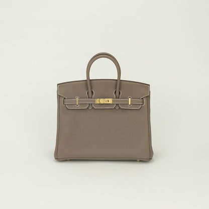 Hermes Birkin 25 Togo Etoupe Gray
